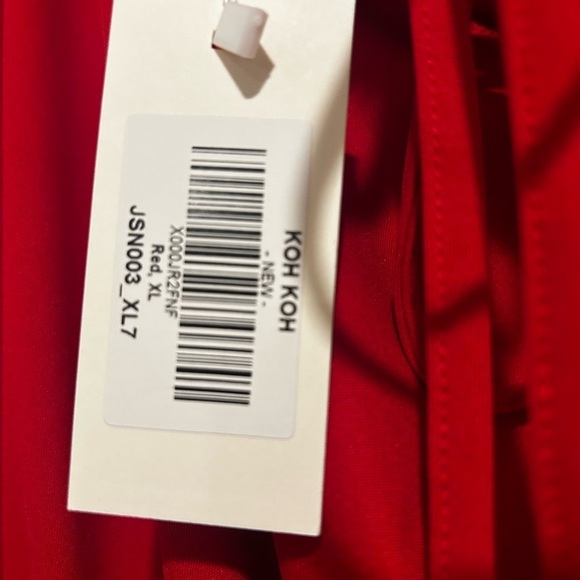 NWT Koh Koh Women’s Elegant Red Jumpsuit Sz. XL - Picture 7 of 13